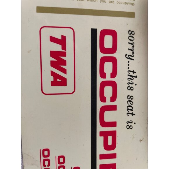 Vintage TWA Place Cards Occupied Airline Memorabilia - Picture 9 of 10